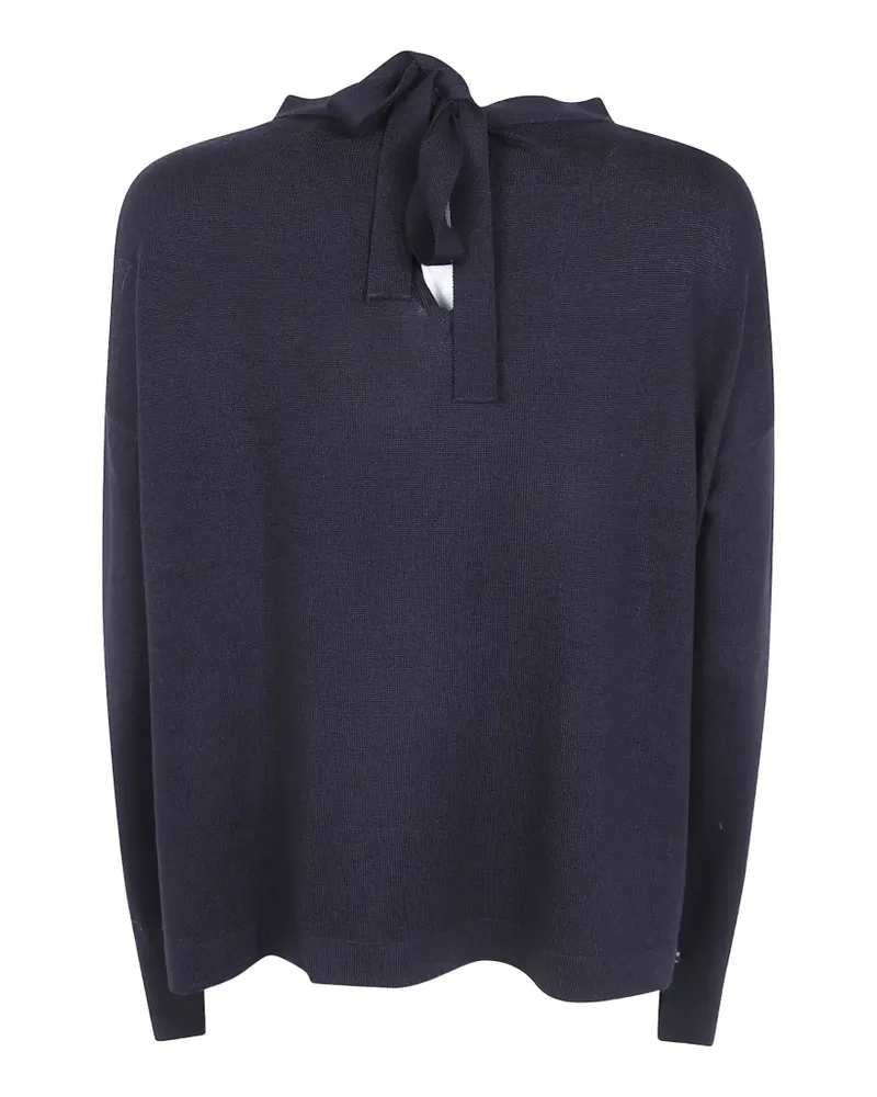 MA'RY'YA tie-fastening merino sweater - Schwarz Schwarz