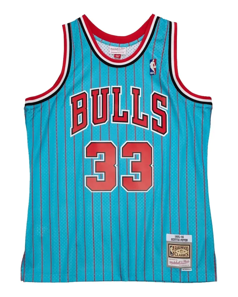 Mitchell & Ness Gestreifte Scottie Pippen Weste - Blau Blau