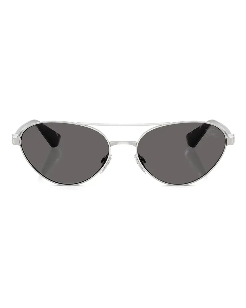 Burberry Sonnenbrille mit ovalem Gestell - Silver Silver