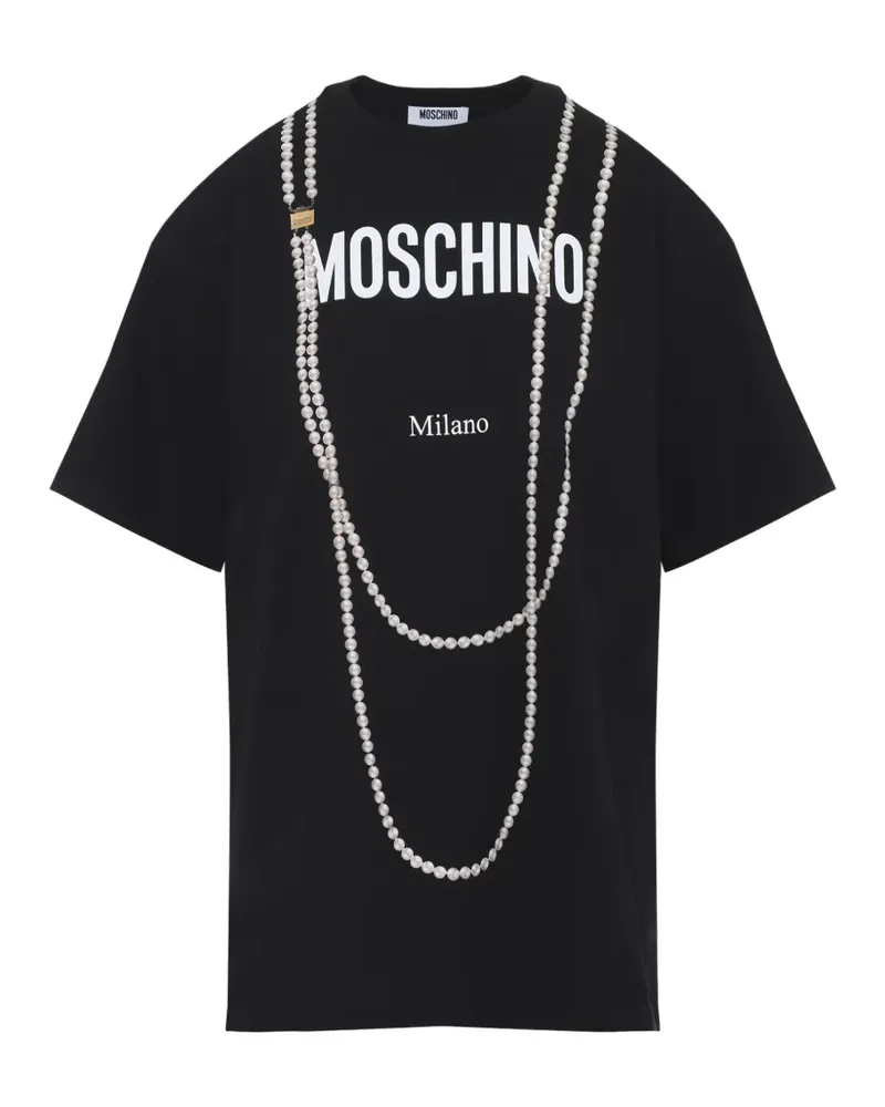 Moschino logo-print T-shirt - Schwarz Schwarz