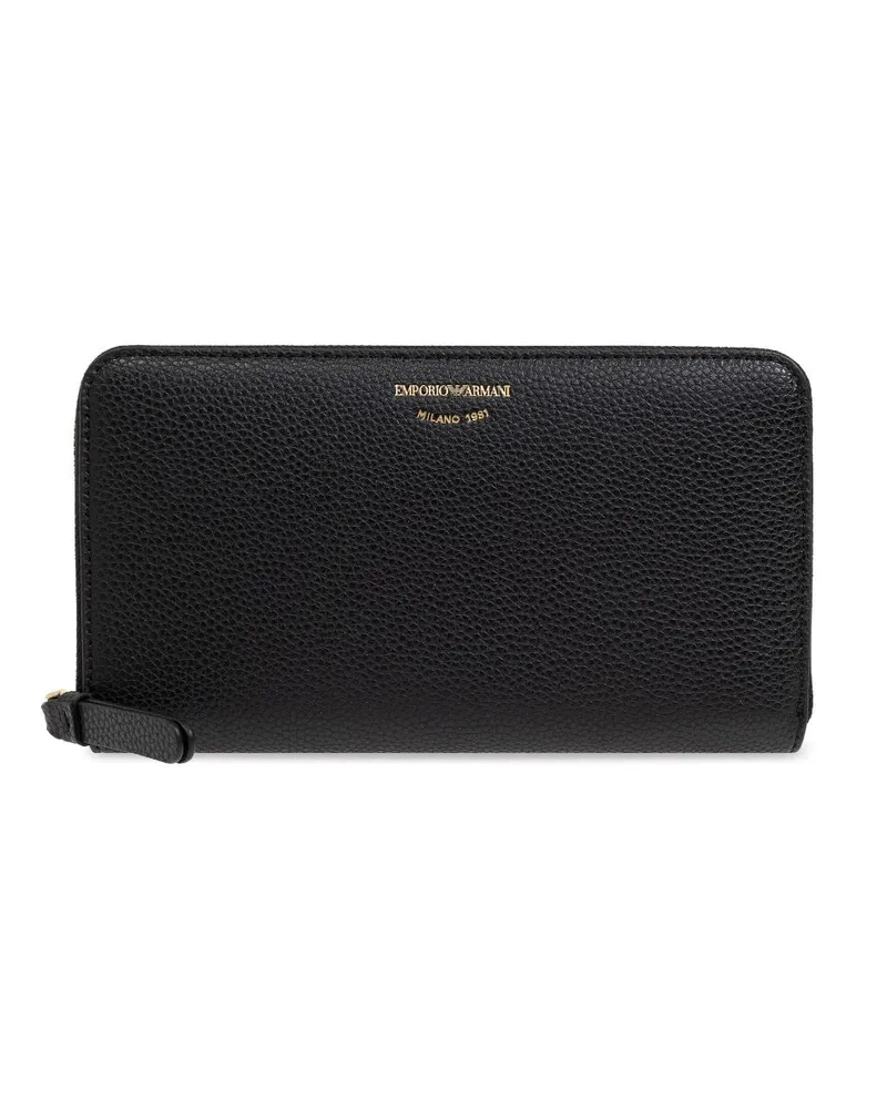 Emporio Armani Portemonnaie mit Logo-Prägung - Schwarz Schwarz