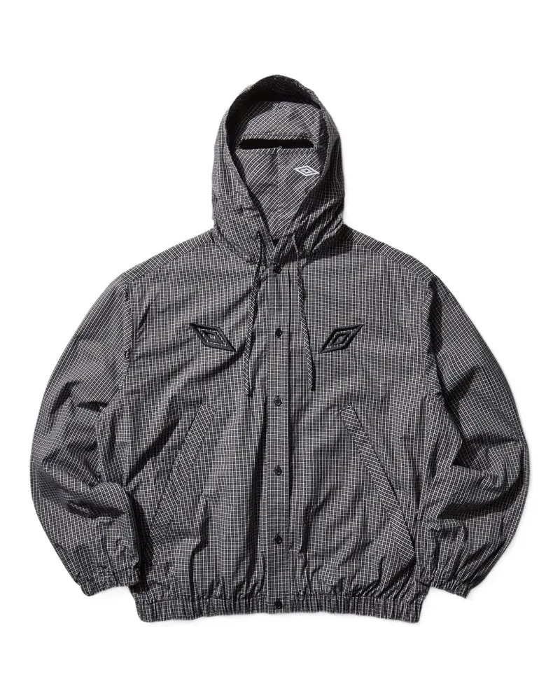 Umbro gingham-pattern hooded shirt - Braun Braun