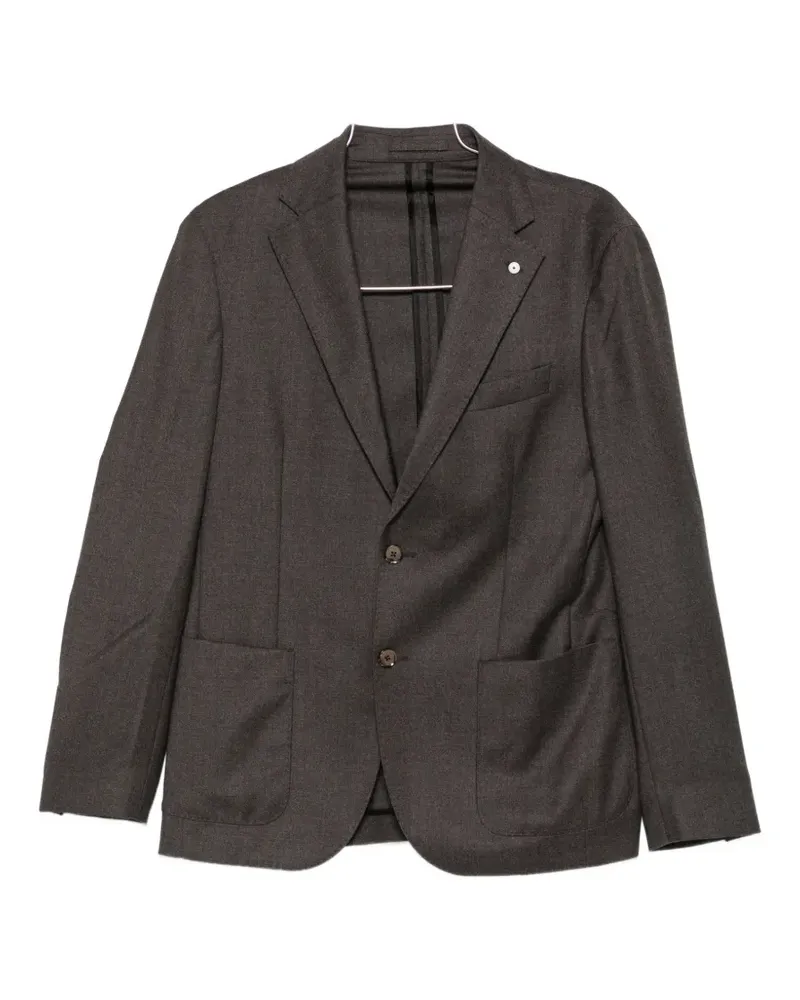 Luigi Bianchi Mantova single-breasted notched-lapels suit - Grau Grau