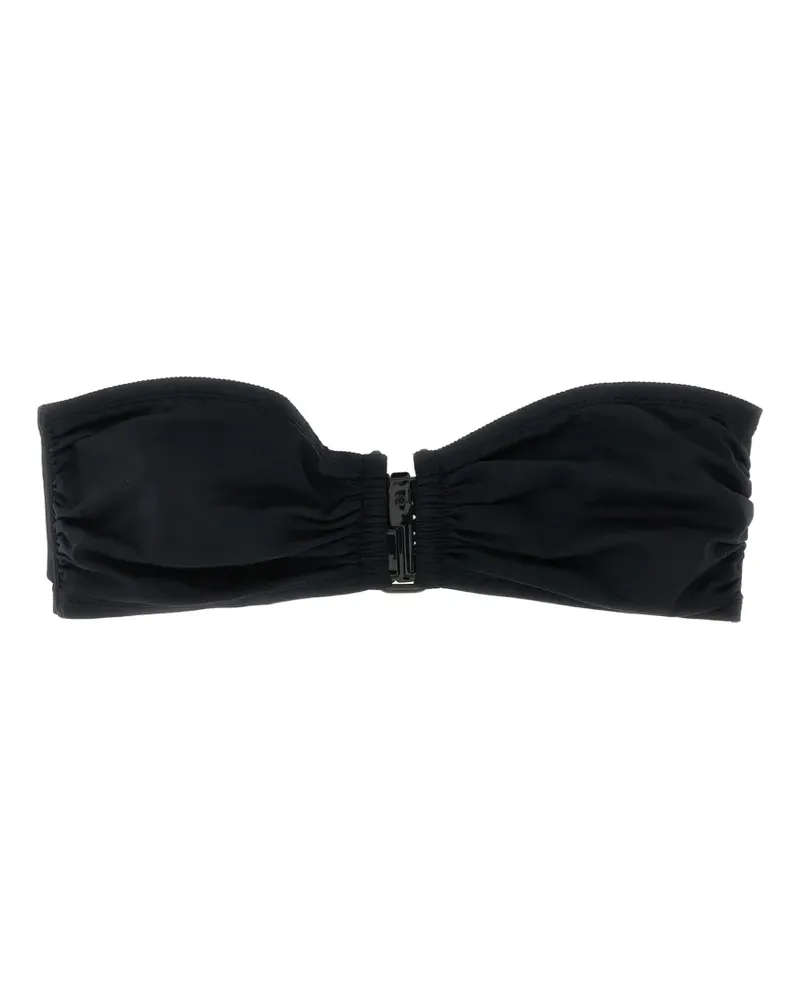 Eres Show ruched bandeau bikini top - Schwarz Schwarz