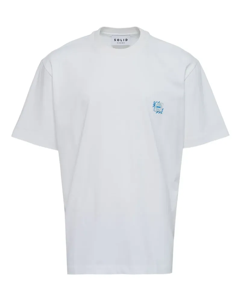 SOLID HOMME graphic-print T-shirt - Weiß Weiß