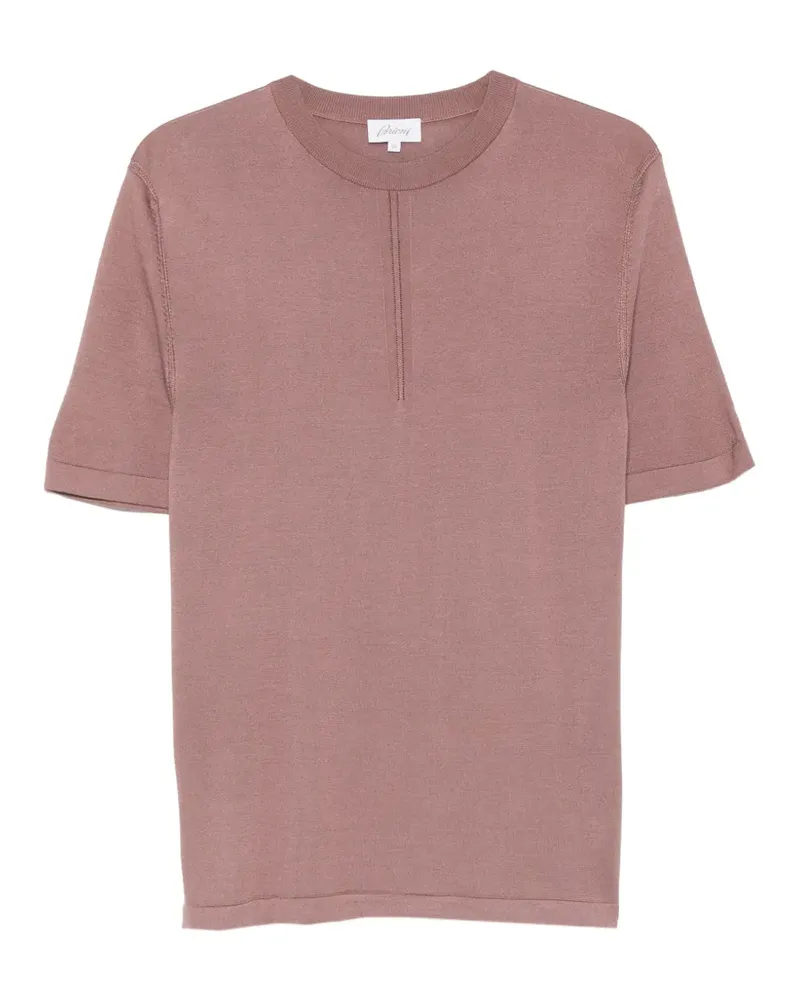 Brioni short-sleeve knit T-shirt - Rosa Rosa