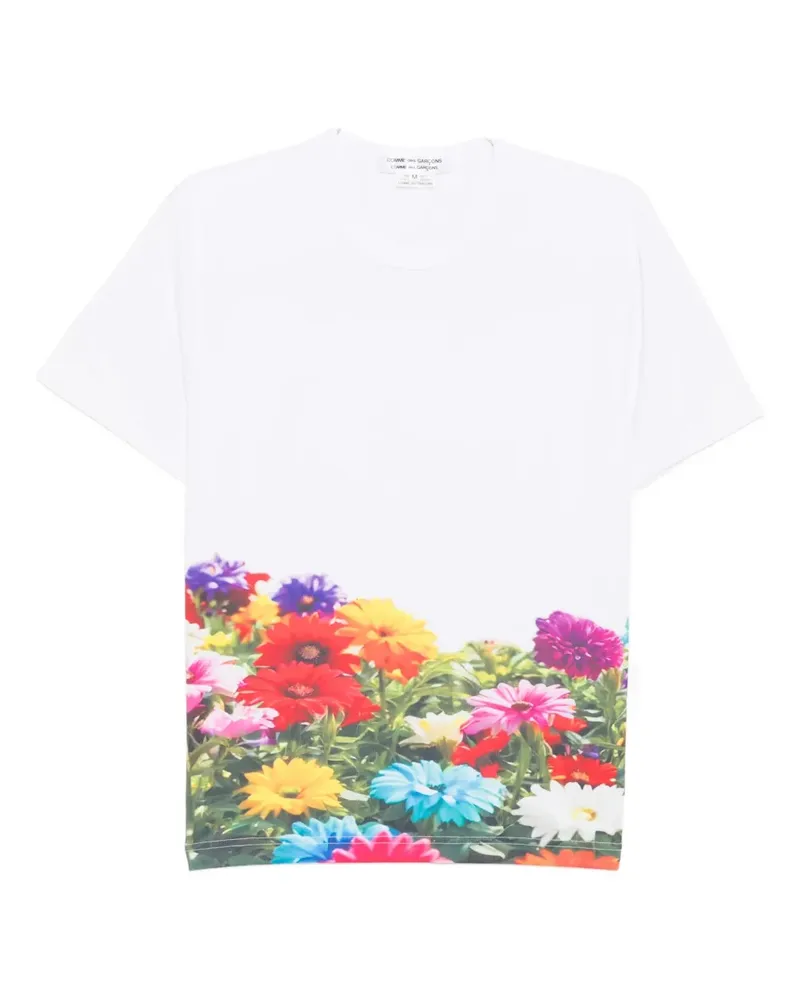 Comme des Garçons T-Shirt mit durchgehendem Print - Weiß Weiß