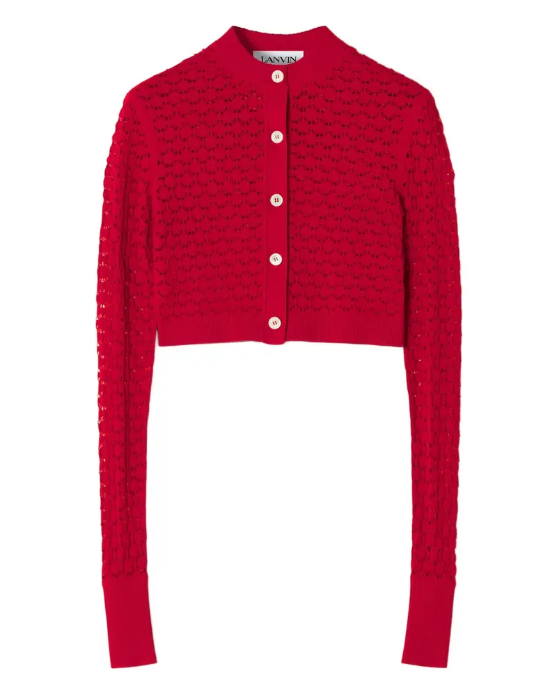 Lanvin Cardigan in Lochstrick - 354 RED 354