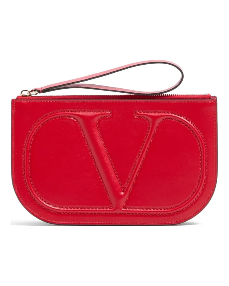 Valentino Garavani VLogo Walk Kalbsledertasche - Rot Rot