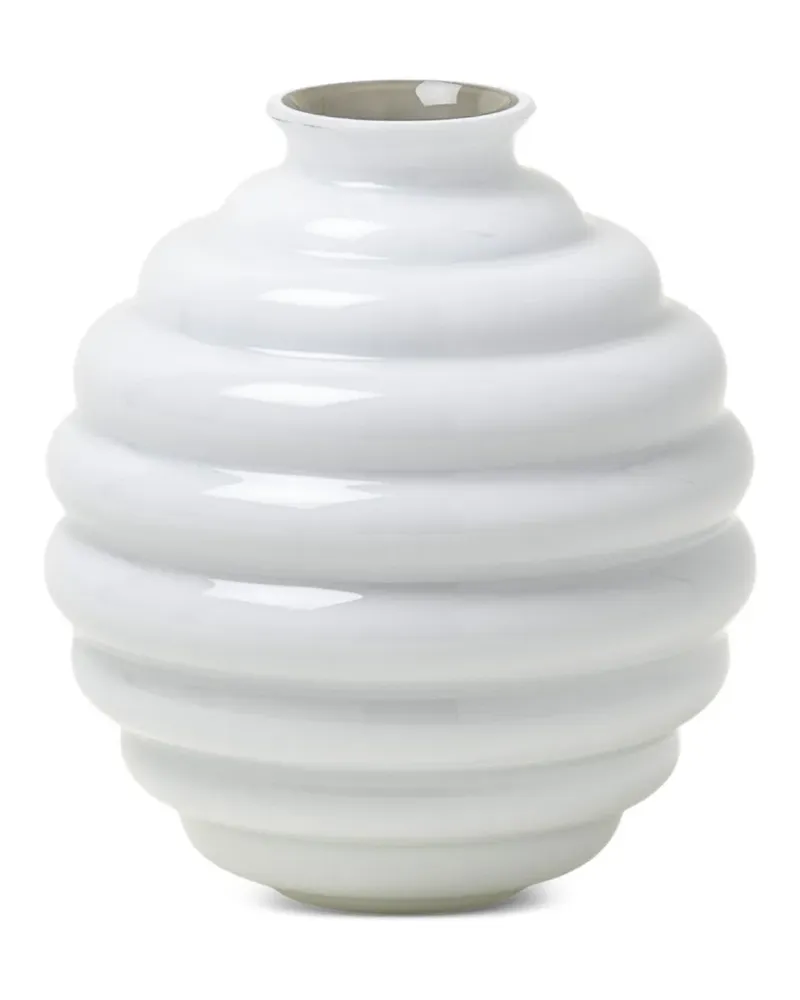 Venini Deco Glasvase - Weiß Weiß