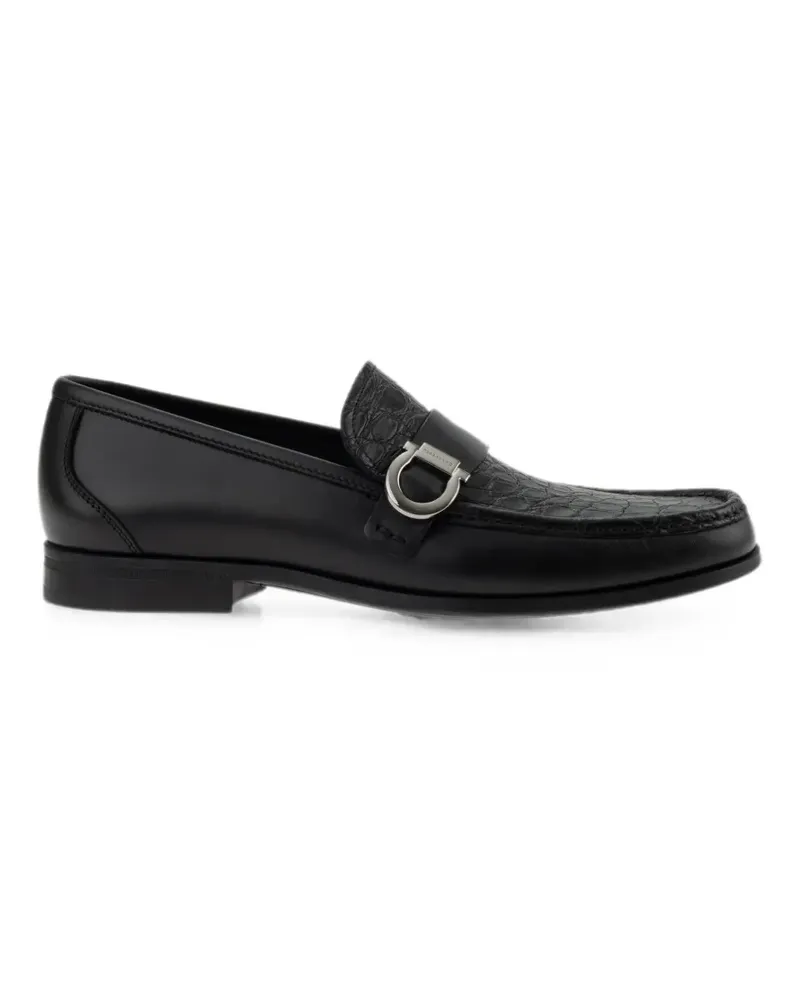 Ferragamo loafers with Gancini ornament - Schwarz Schwarz