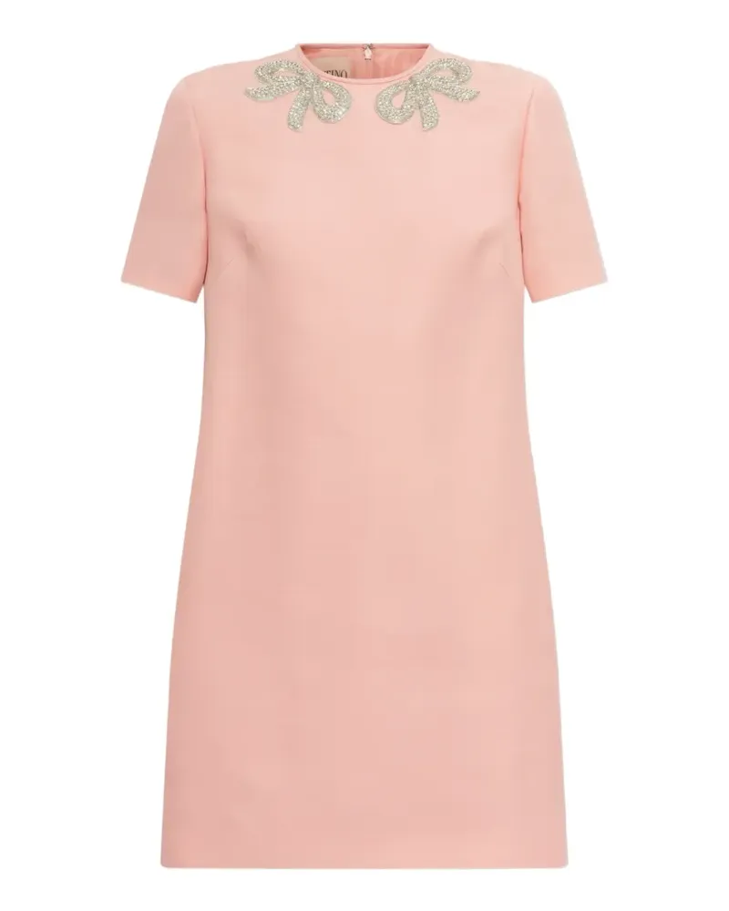 Valentino Garavani bow-embellished shift mini dress - Rosa Rosa