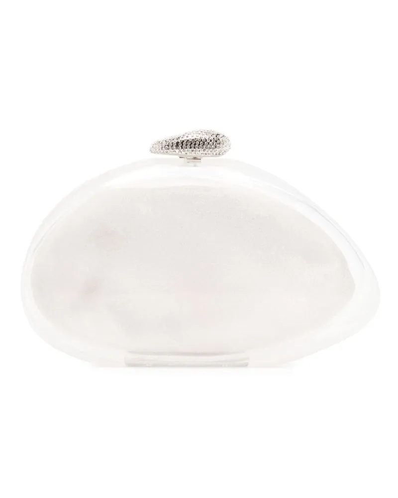 Benedetta Bruzziches Asymmetrische Armonia Clutch Silber