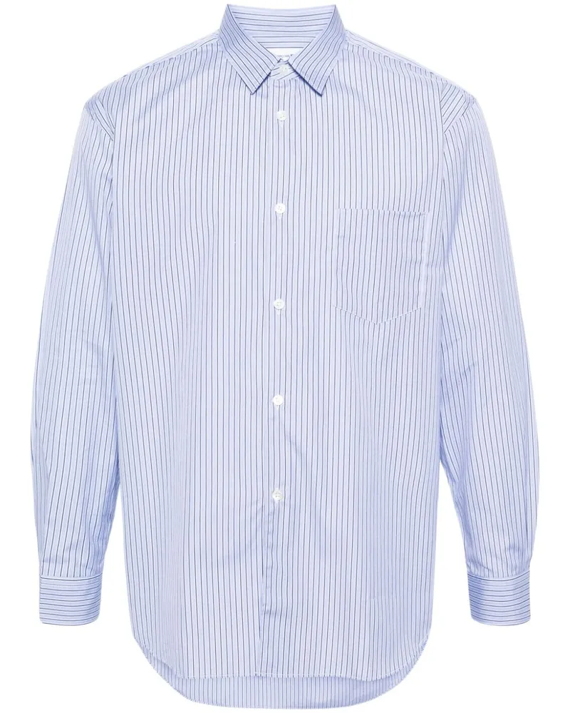 Comme des Garçons Gestreiftes Hemd - Blau Blau
