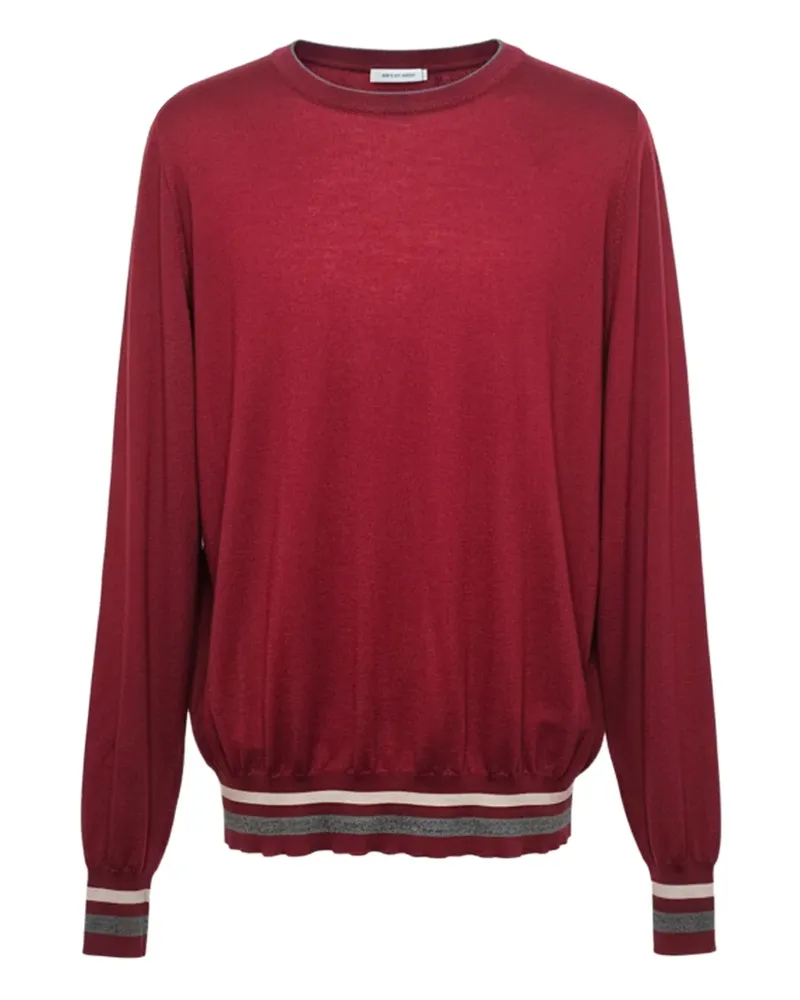 Brunello Cucinelli Pullover mit Streifendetail - Rot Rot