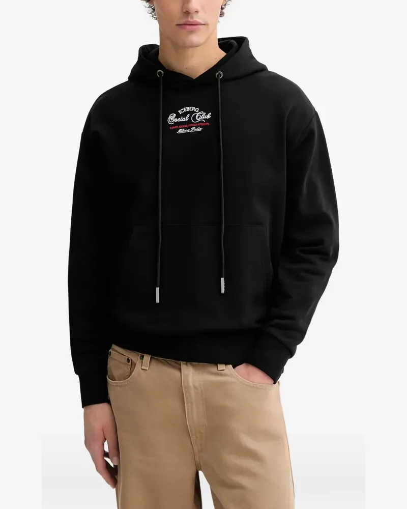 Iceberg Social Club Hoodie - Schwarz Schwarz