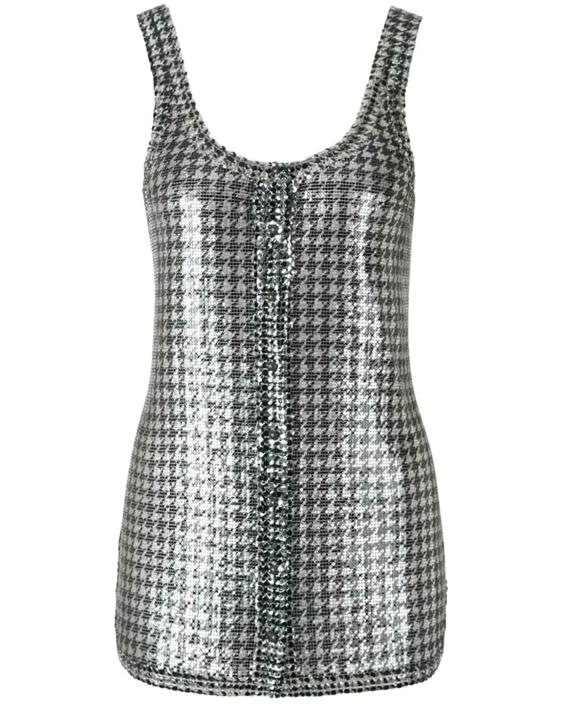 Paco Rabanne Tanktop im Metallic-Look - Silber Silber