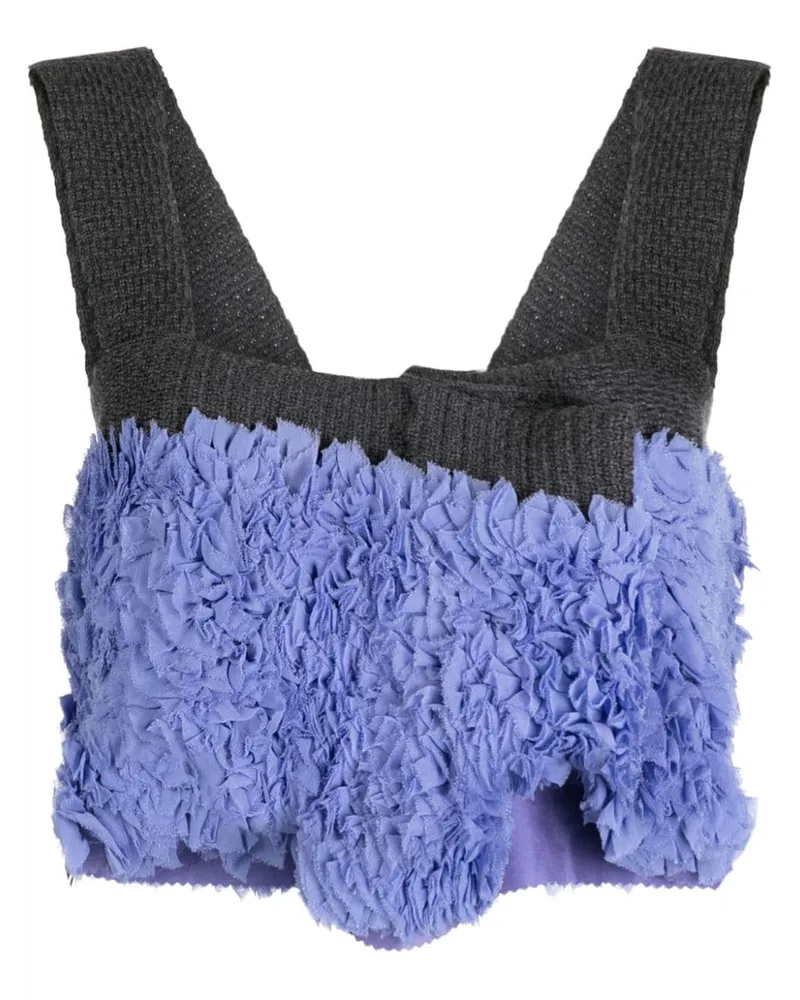 Meryll Rogge Cropped-Top mit Rüschen Violett