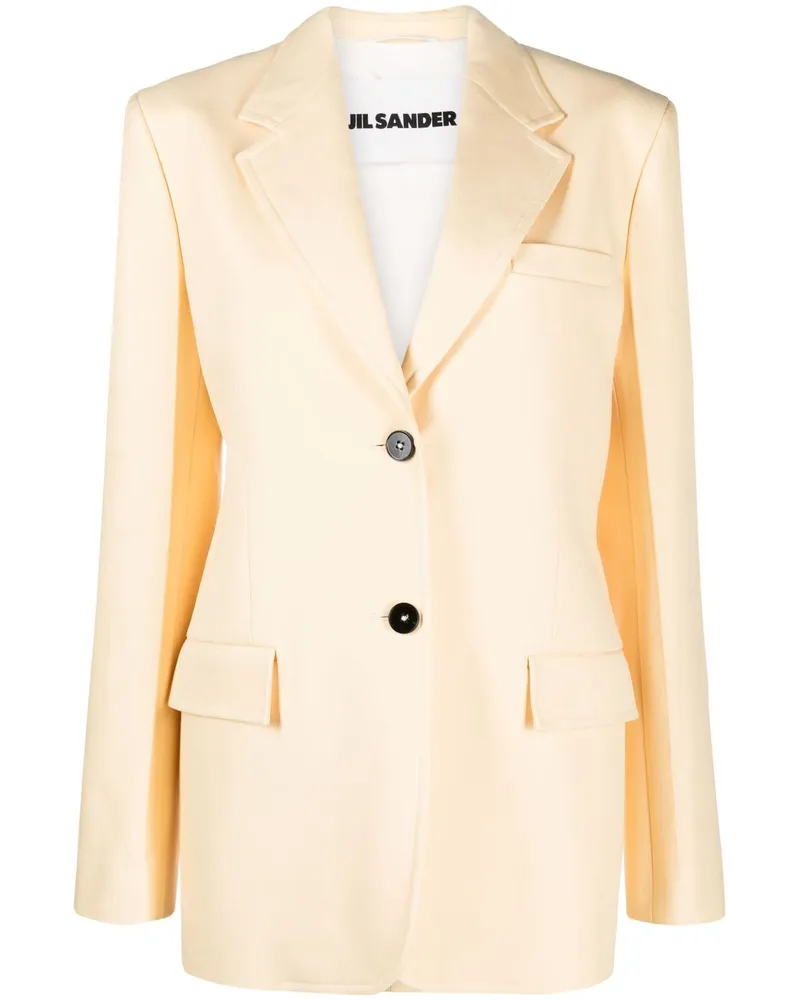 Jil Sander Einreihiger Blazer - Gelb Gelb