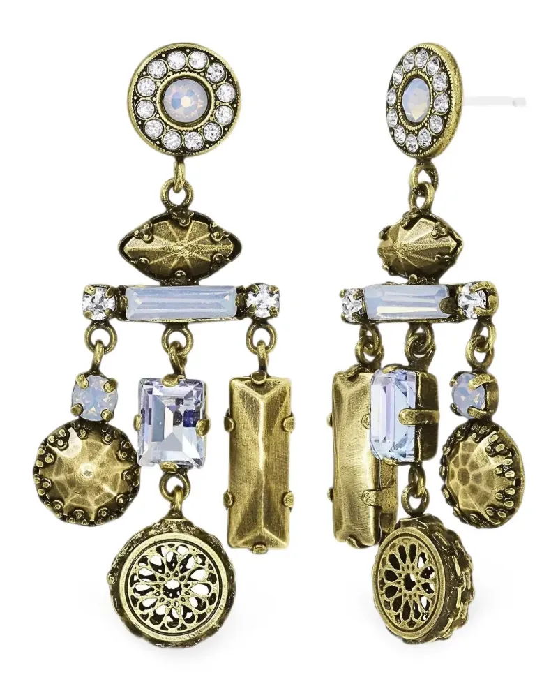 KONPLOTT Lost & Found mixed-motif chandelier drop earrings - Gold Gold