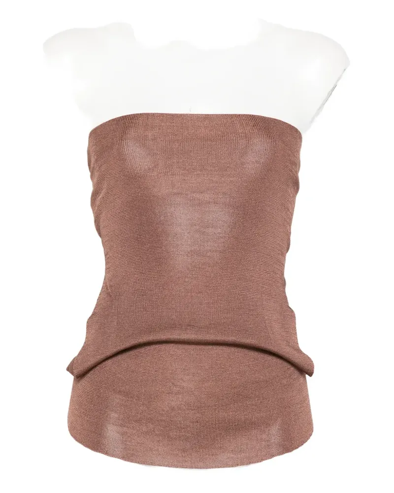 Isa Boulder strapless layered top - Braun Braun