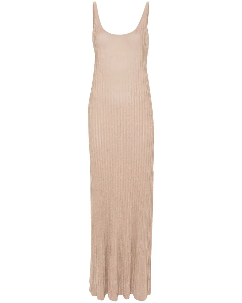 Max Mara Ritmo Kleid mit Lurex-Detail - Nude Nude