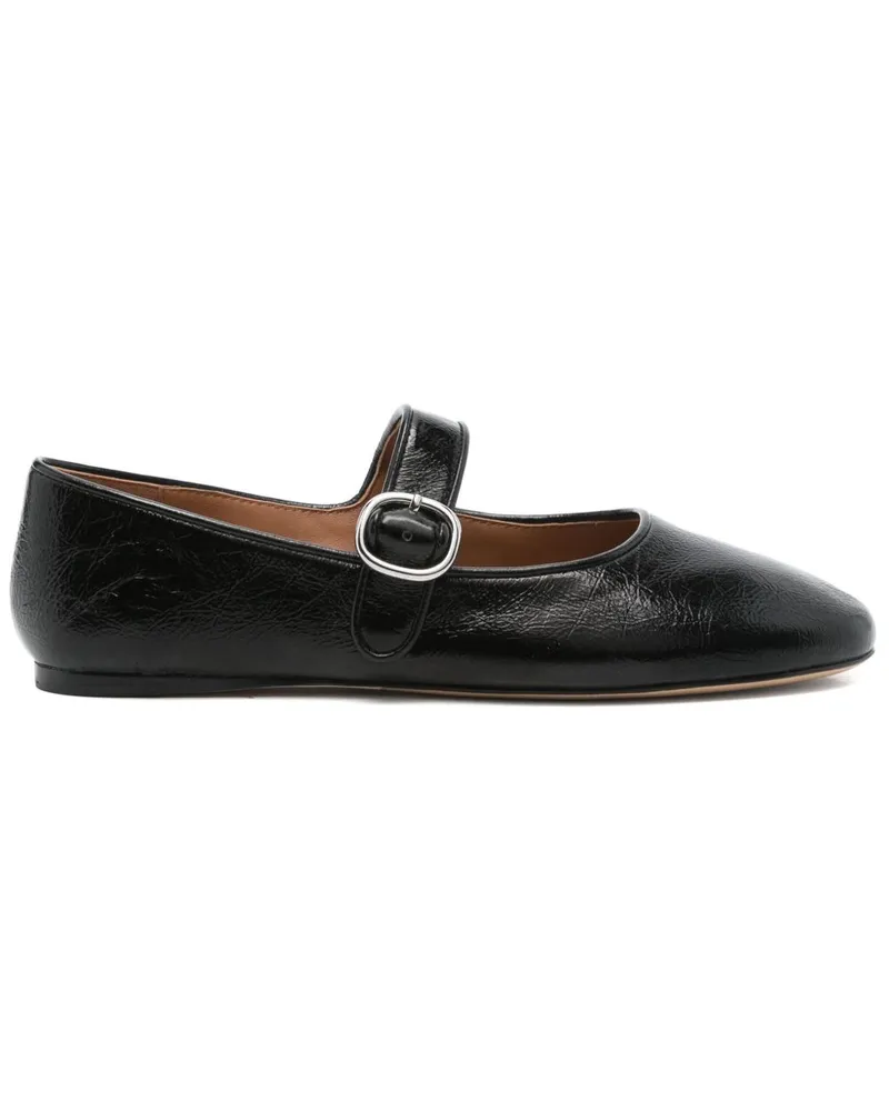 Sandro Ballerinas aus Leder - Schwarz Schwarz