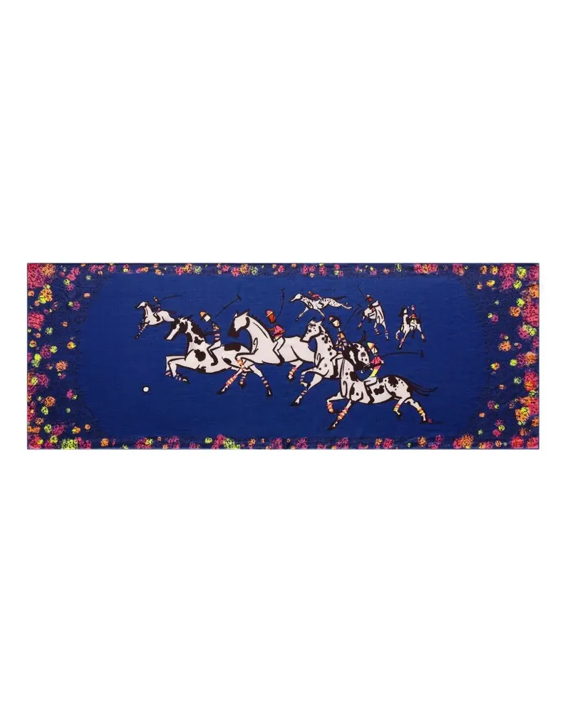 Shanghai Tang Independence Equestrian Schal - Blau Blau