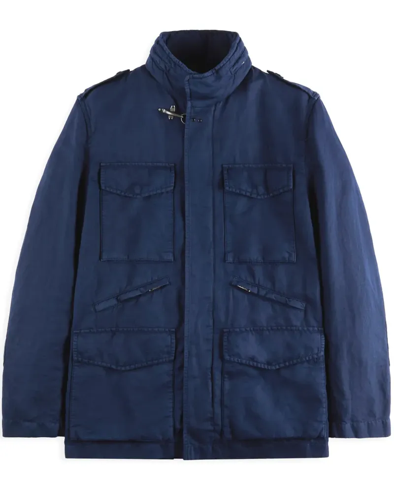 Fay Jacke mit aufgesetzten Taschen - Blau Blau
