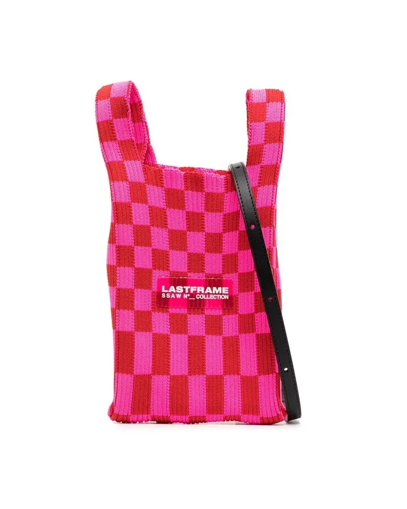 LASTFRAME Tasche mit Schachbrettmuster - Rosa Rosa