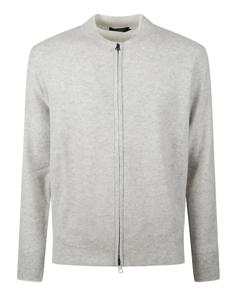 ARAGONA Kaschmircardigan mit Reißverschluss - Grau Grau