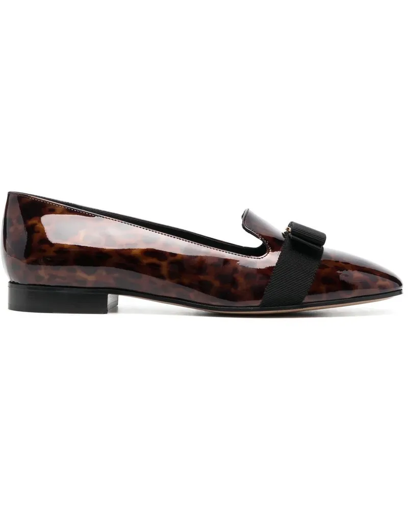 Ferragamo Loafer mit Schleife - Braun Braun