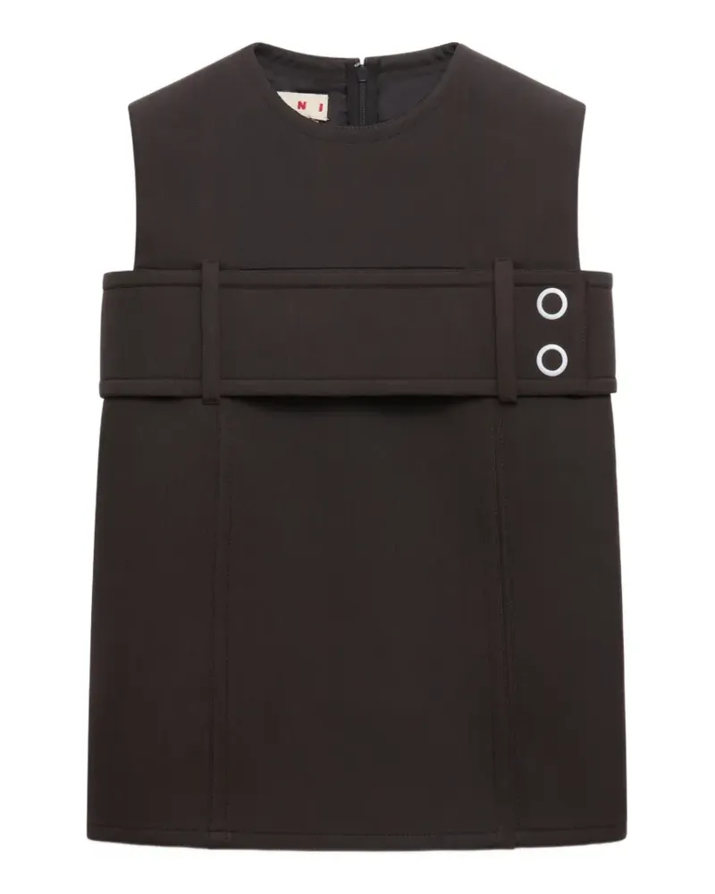 Marni Top mit Gürtel - Braun Braun