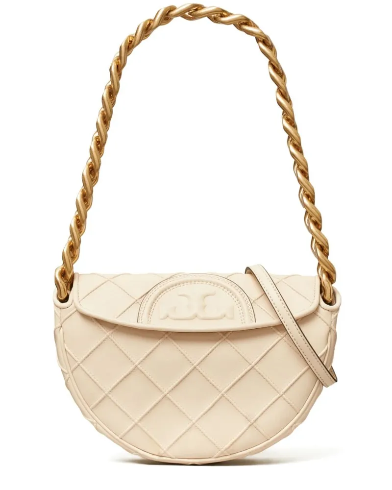 Tory Burch Mini Fleming Crescent Tasche - Nude Nude