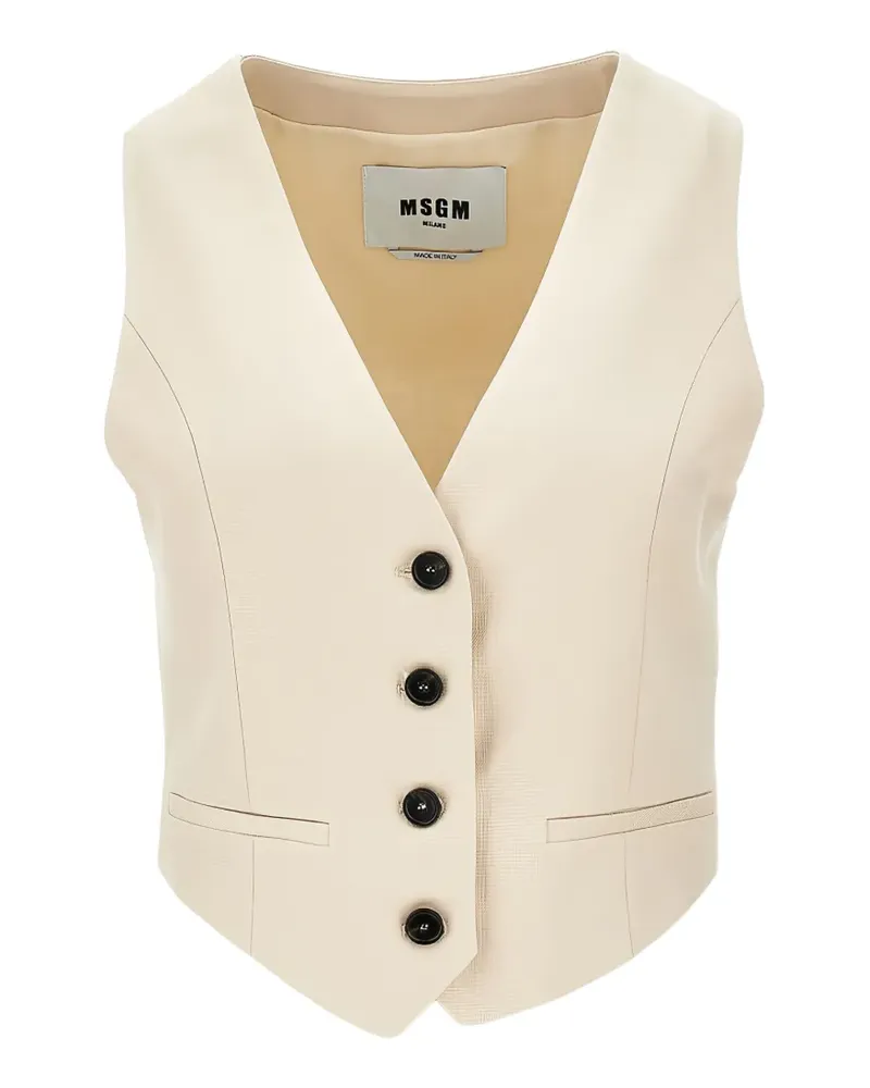 MSGM buttoned waistcoat - Nude Nude