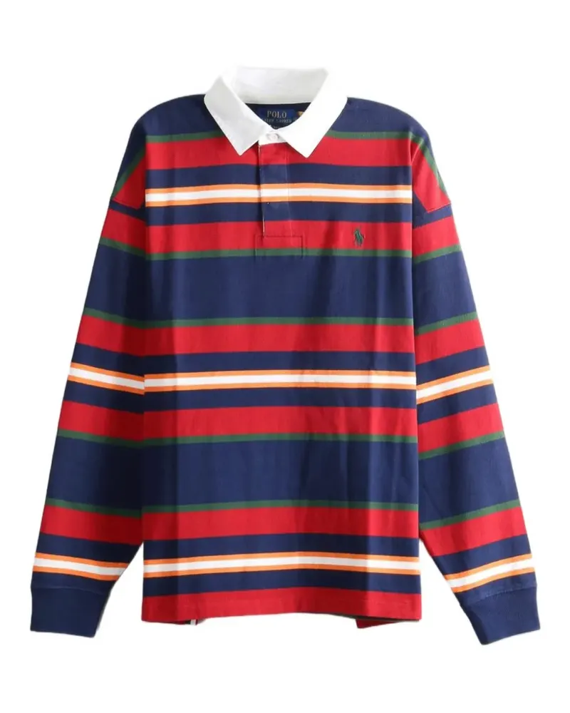Ralph Lauren striped long-sleeve polo shirt - Blau Blau