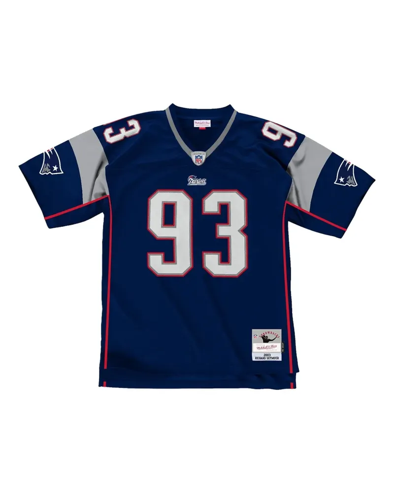 Mitchell & Ness NFL Patriots 2003 Richard Seymour T-Shirt - Blau Blau