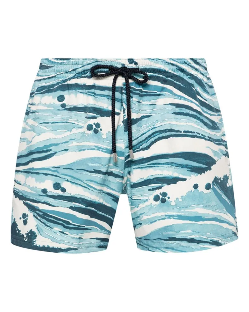 Kitsuné x Vilebrequin Moorise Badeshorts - Blau Blau