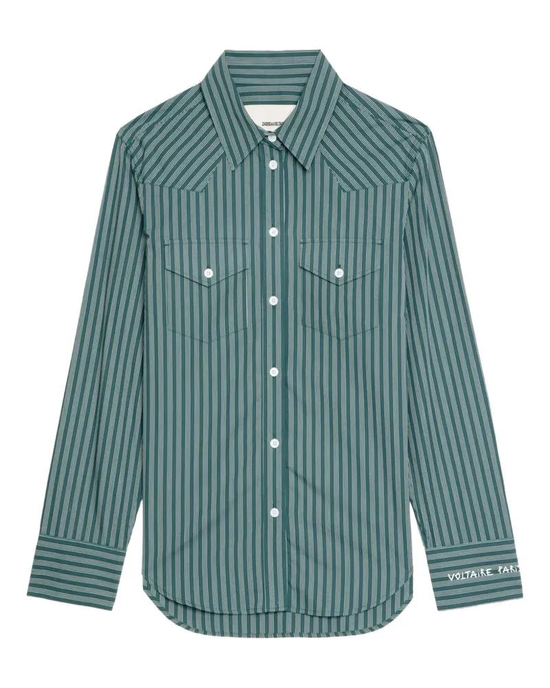Zadig & Voltaire Gestreiftes Hemd - Grün Grün