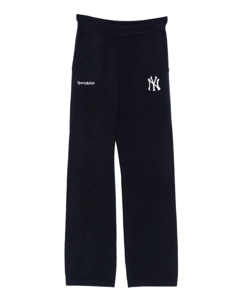 SPORTY & RICH Heritage Yankees Serif Hose - Blau Blau