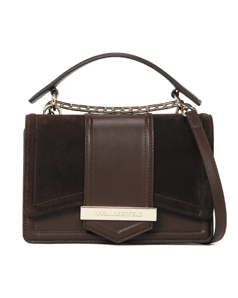 Karl Lagerfeld K/Nova Schultertasche aus Wildleder - Braun Braun