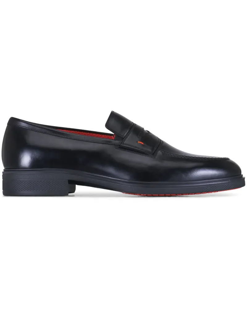 Santoni Loafer aus Wildleder - Schwarz Schwarz