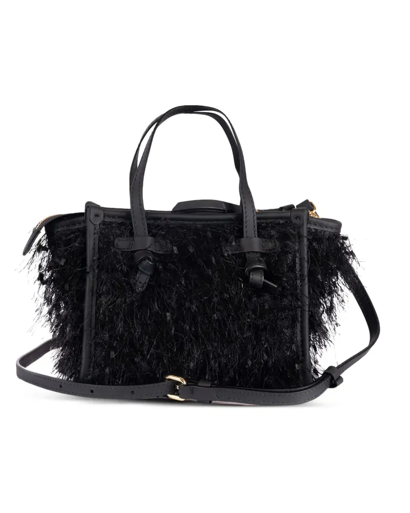 Gianni Chiarini Miss Marcela Mini-Tasche mit Fransen - Schwarz Schwarz