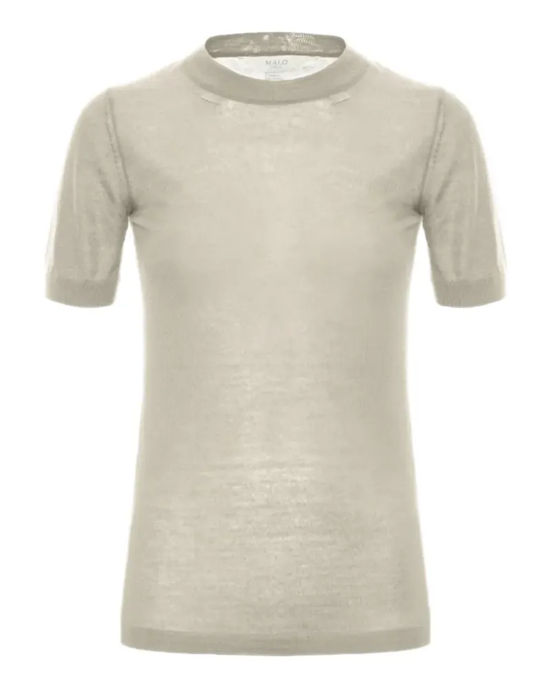 Malo Kurzärmeliger Kaschmirpullover - Nude Nude