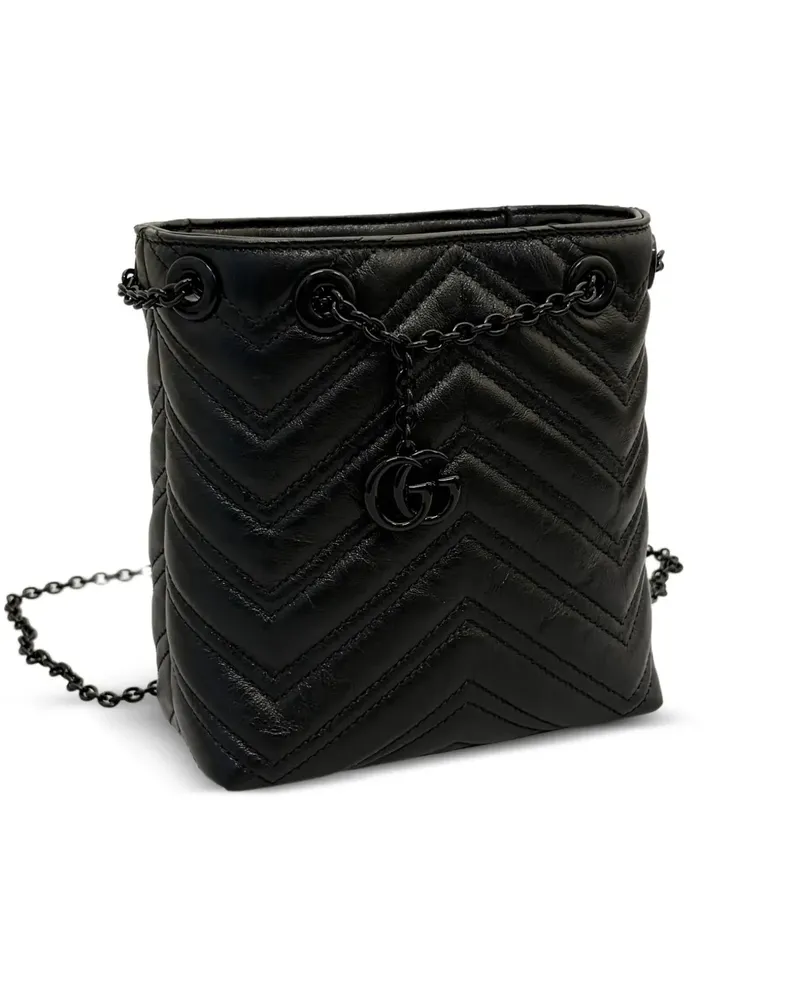 Gucci GG Marmont Umhängetasche mit Kettenriemen - Schwarz Schwarz