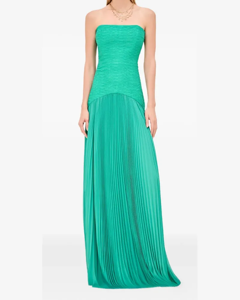 Alexis Sunniva pleated strapless maxi dress - Grün Grün