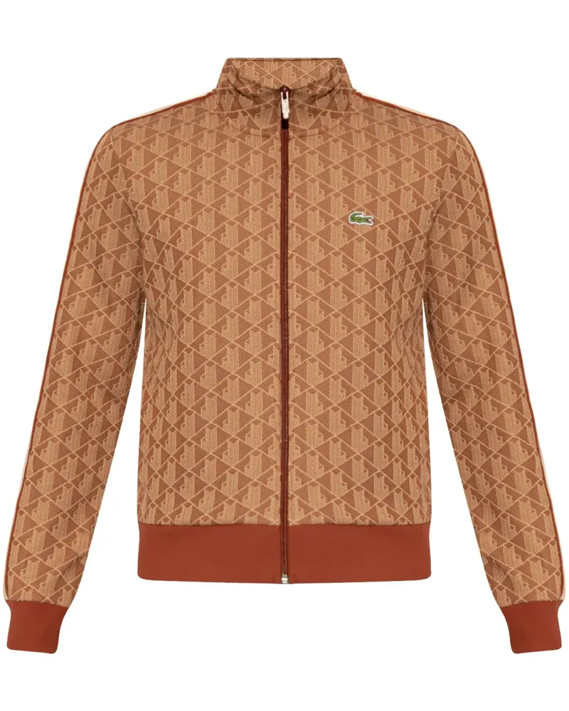 Lacoste Cardigan mit Monogrammmuster - Braun Braun