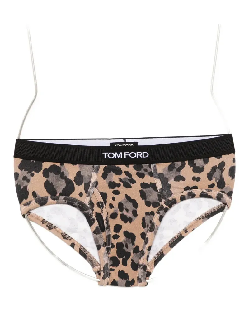 Tom Ford leopard-print briefs - Nude Nude