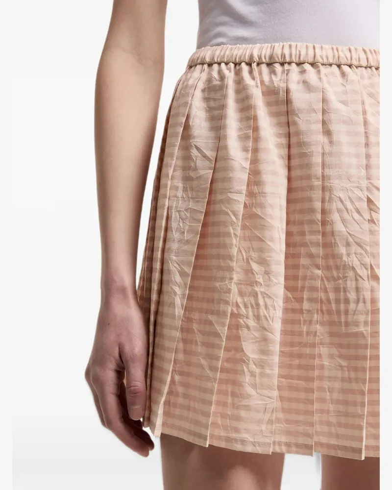 Moncler Faltenrock mit Vichy-Karo - Rosa Rosa