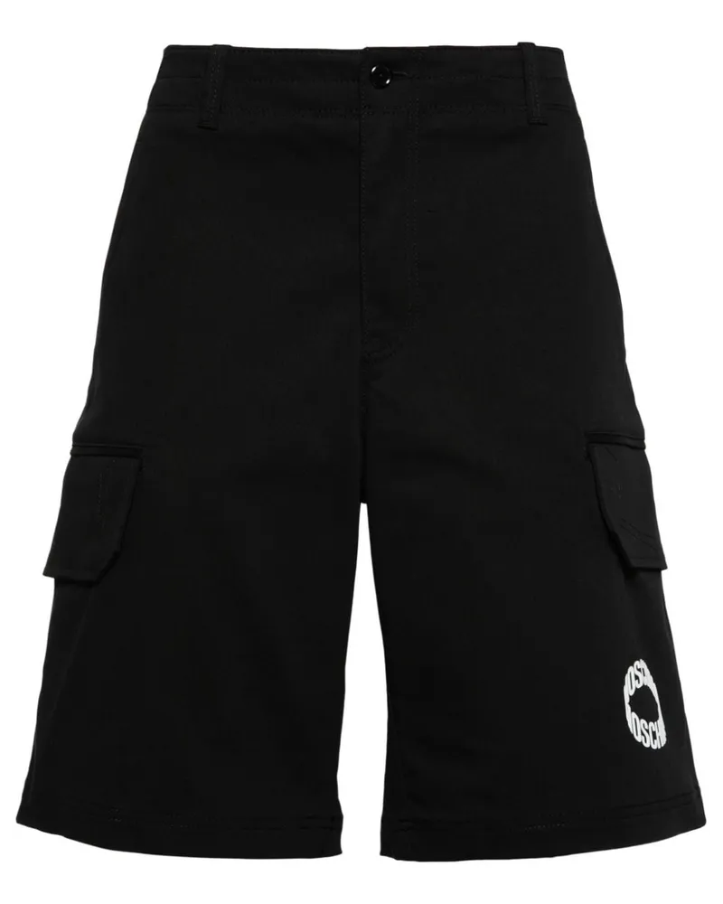 Moschino Cargo-Shorts mit Logo-Print - Schwarz Schwarz